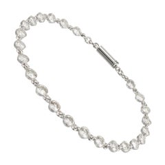 5.40 Carat Brilliant Full Diamond Platinum Tube Set Bracelet