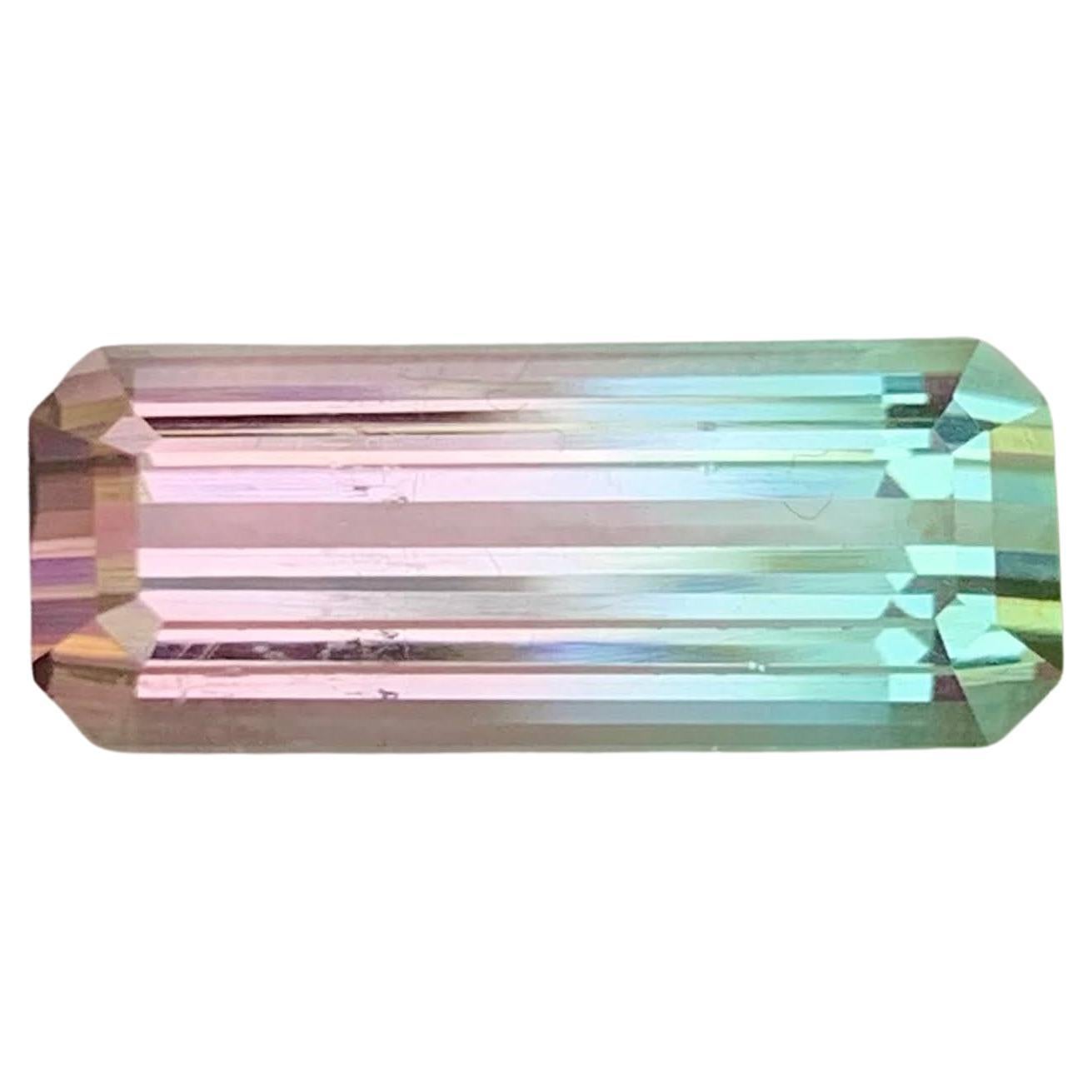 5.40 Karat Natürlicher Loser Bi Color Turmalin Stein Smaragd Schliff Afghanischer Edelstein