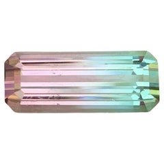 5.40 Karat Natürlicher Loser Bi Color Turmalin Stein Smaragd Schliff Afghanischer Edelstein