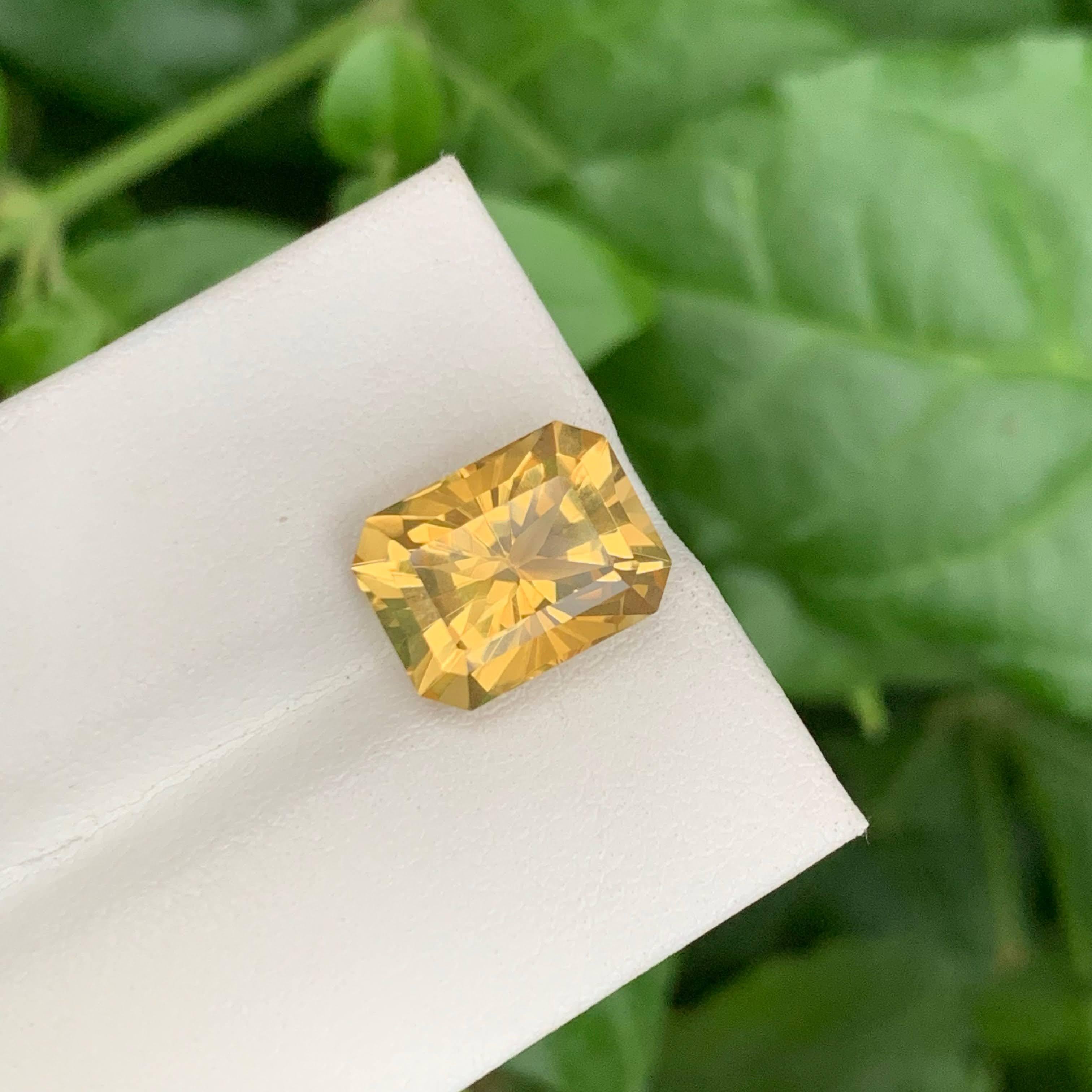 5.40 Carat Natural Loose Golden Citrine Stone Custom Precision Cut African Gem For Sale 5