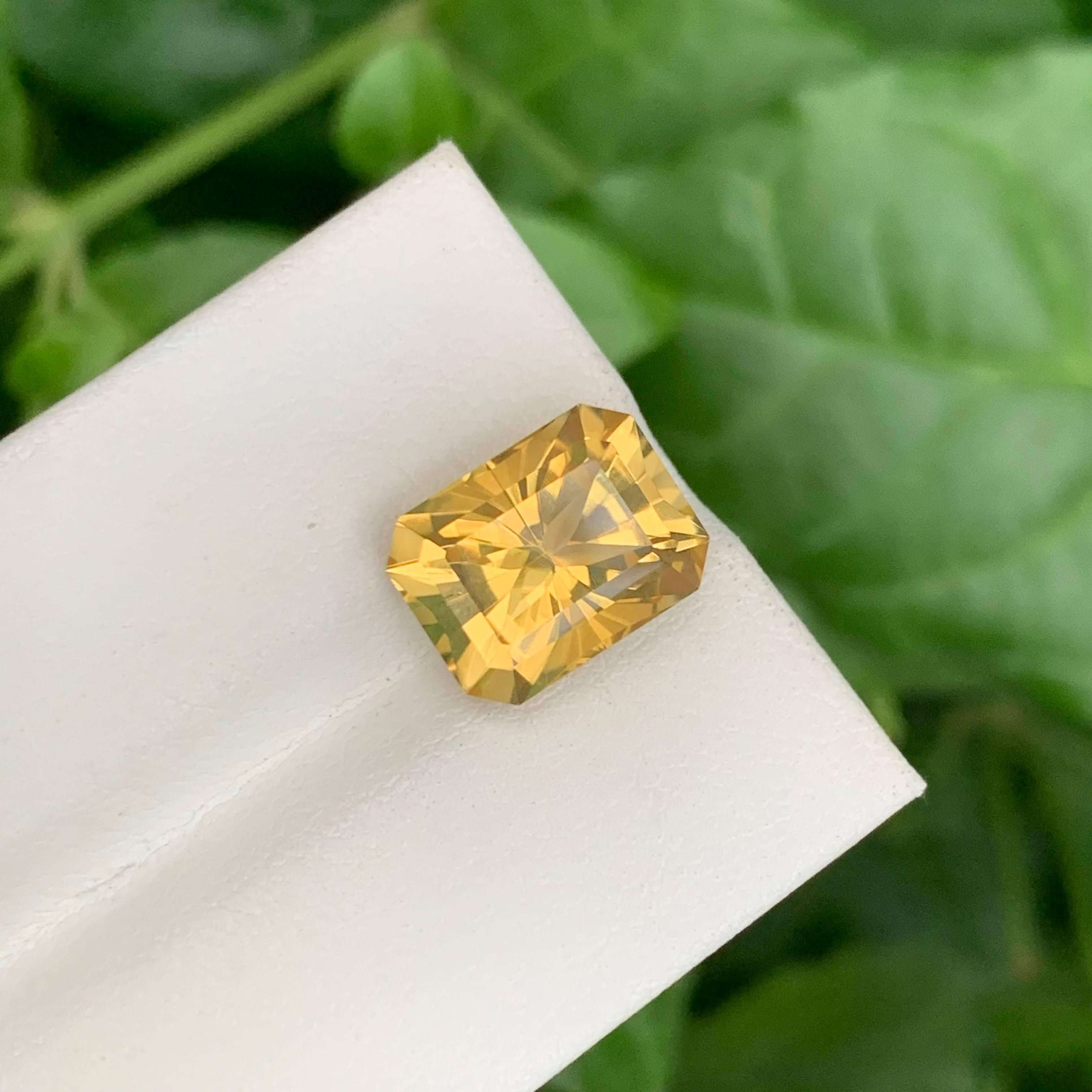 5.40 Carat Natural Loose Golden Citrine Stone Custom Precision Cut African Gem For Sale 1