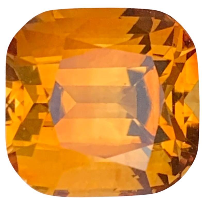 5.40 Carat Natural Loose Madeira Citrine Cushion Cut Gemstone