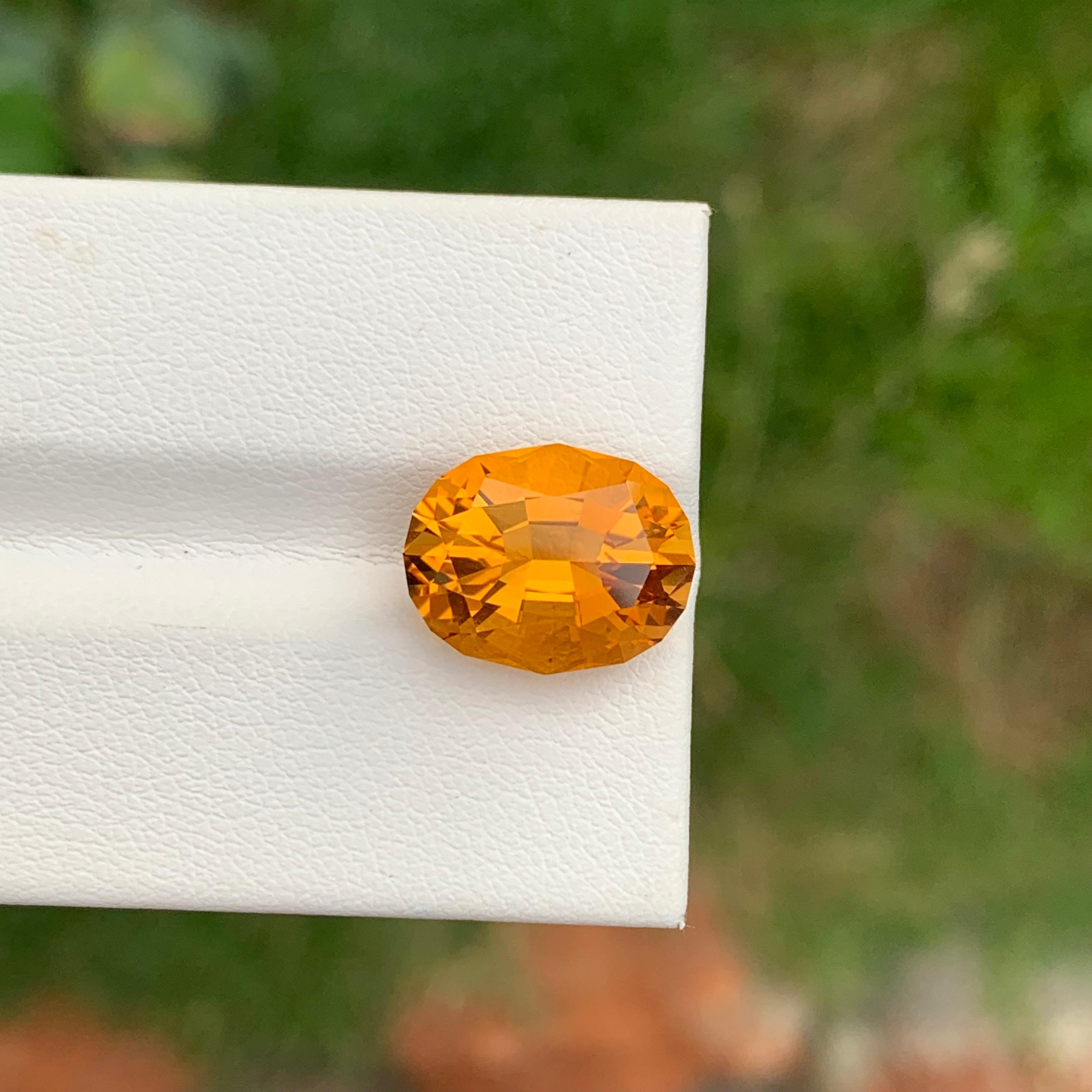 5,40 Karat natürliche lose Madeira Citrin Oval Form Edelstein aus Brasilien Mine im Angebot 4