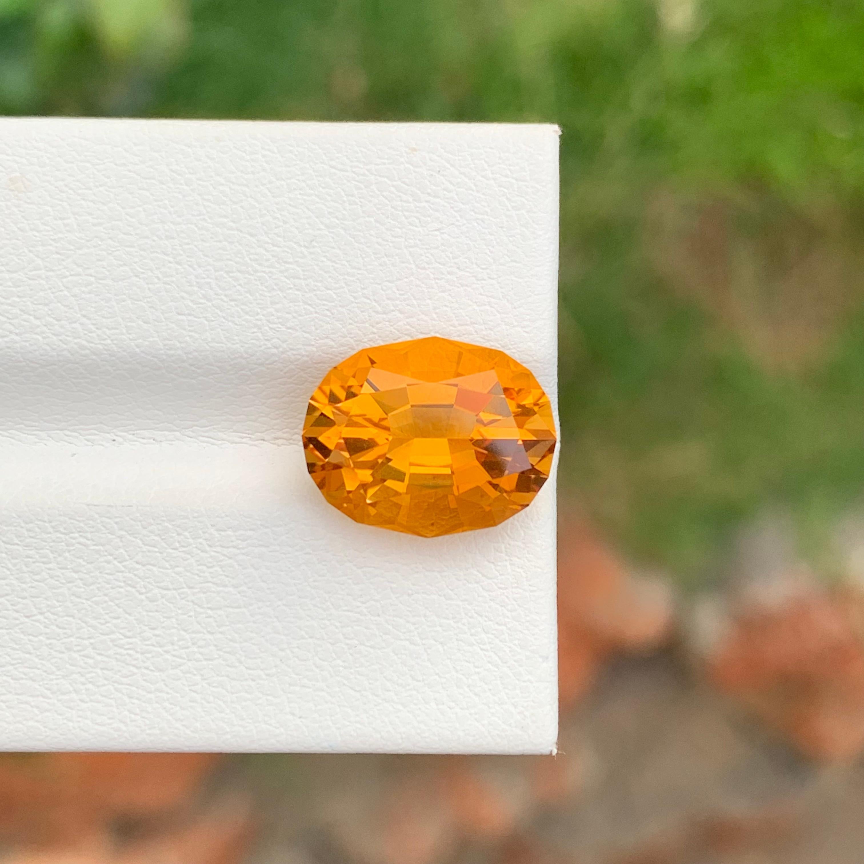 5,40 Karat natürliche lose Madeira Citrin Oval Form Edelstein aus Brasilien Mine im Angebot 5