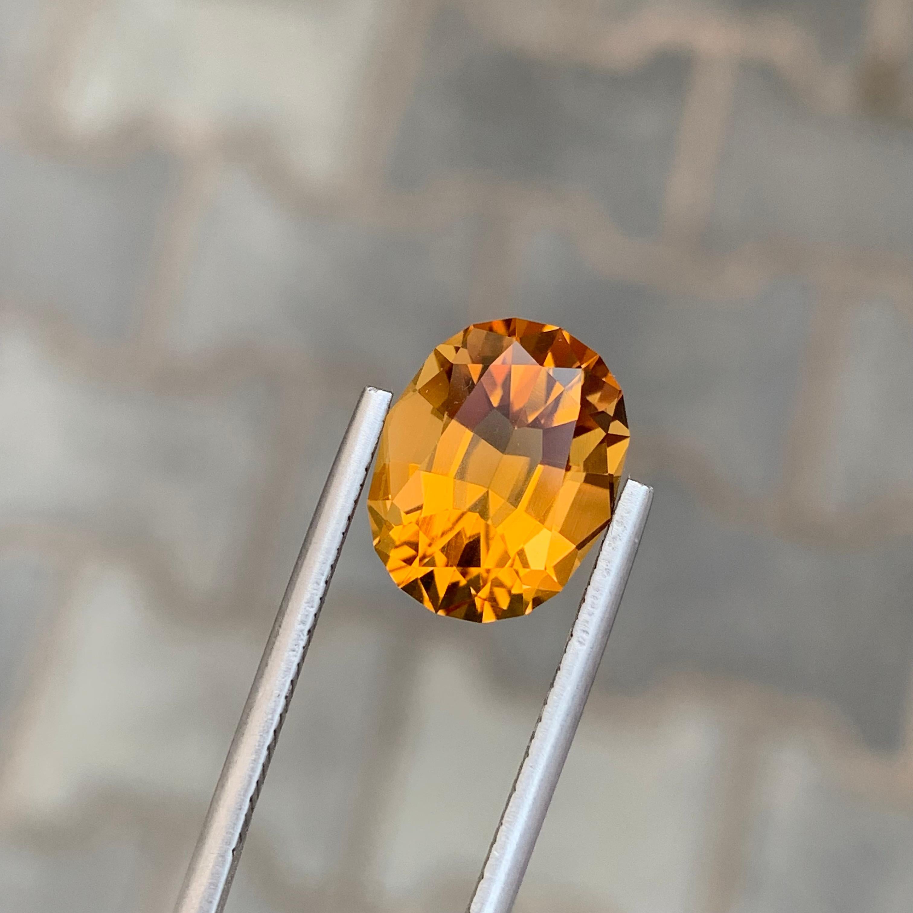 5,40 Karat natürliche lose Madeira Citrin Oval Form Edelstein aus Brasilien Mine (Arts and Crafts) im Angebot
