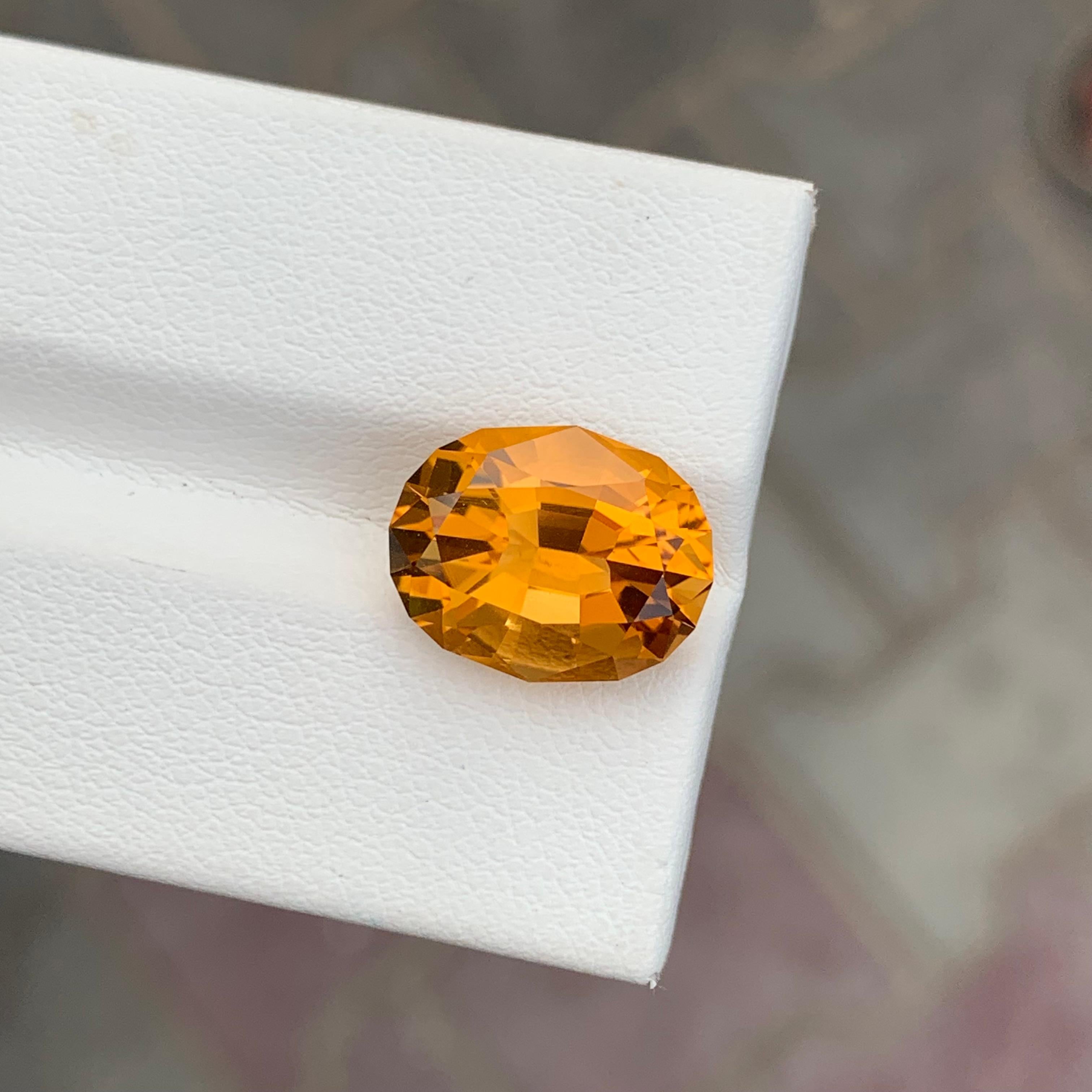 5,40 Karat natürliche lose Madeira Citrin Oval Form Edelstein aus Brasilien Mine im Zustand „Neu“ im Angebot in Peshawar, PK