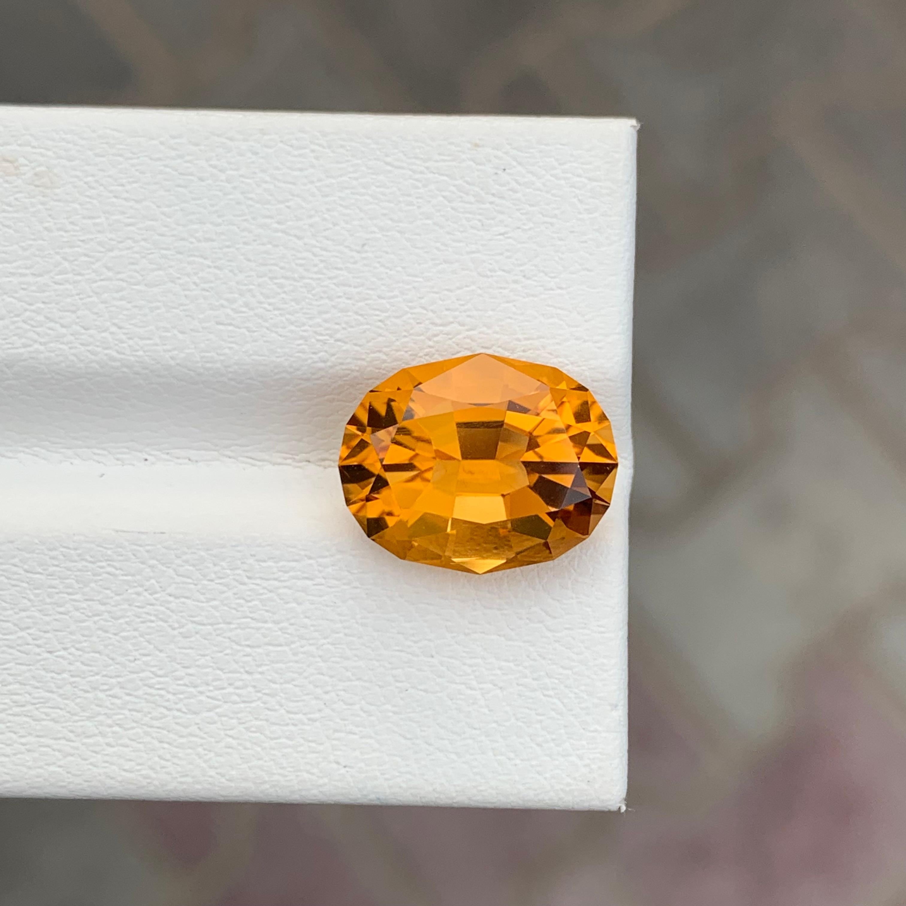 5,40 Karat natürliche lose Madeira Citrin Oval Form Edelstein aus Brasilien Mine für Damen oder Herren im Angebot