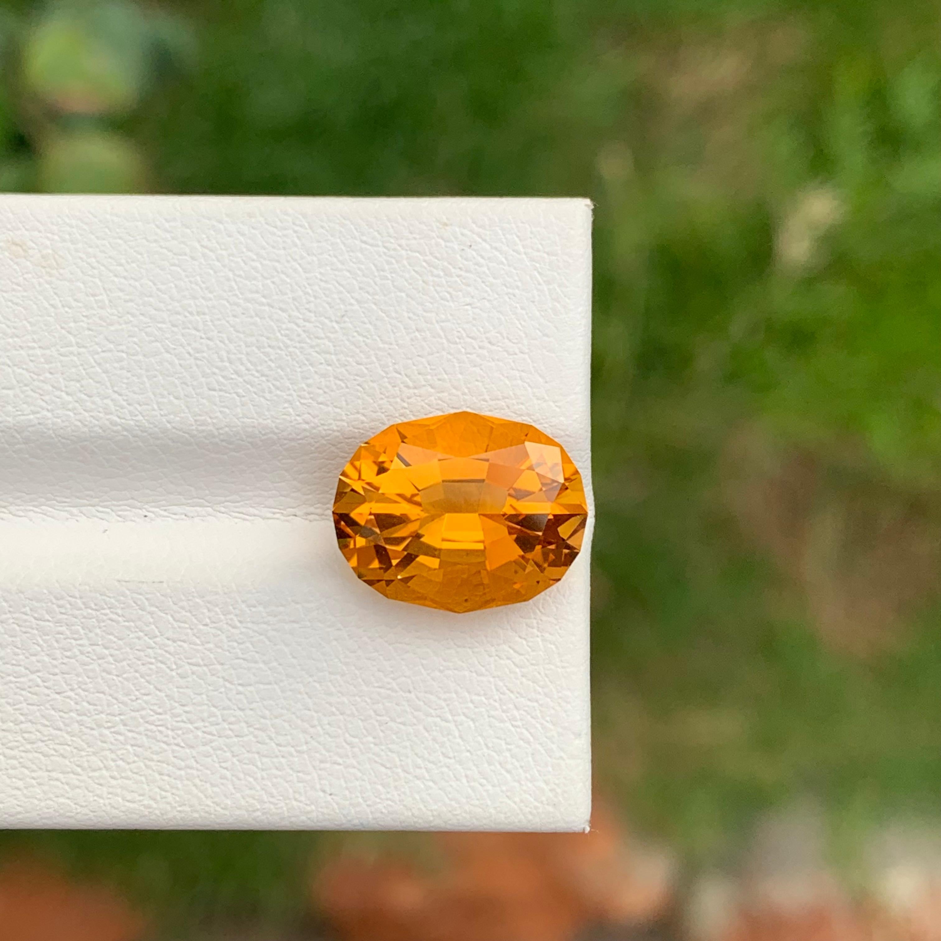 5,40 Karat natürliche lose Madeira Citrin Oval Form Edelstein aus Brasilien Mine im Angebot 3