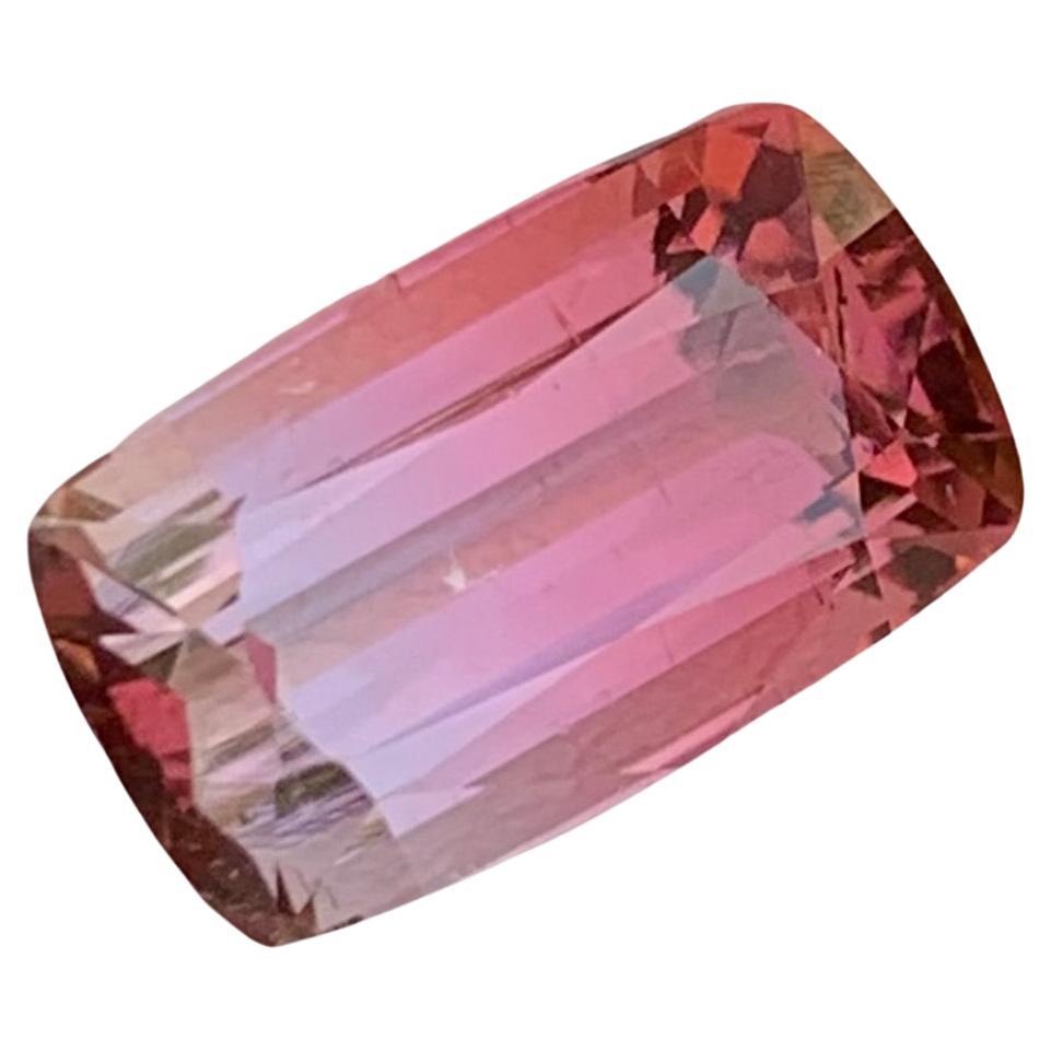 5.40 Carat Splendid Faceted Bi Colour Tourmaline Long Cushion Shape Gemstone