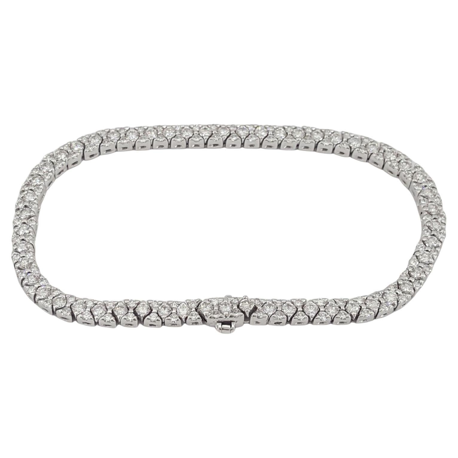 5,40 Karat Tennis-Diamant-Armband (Rundschliff)