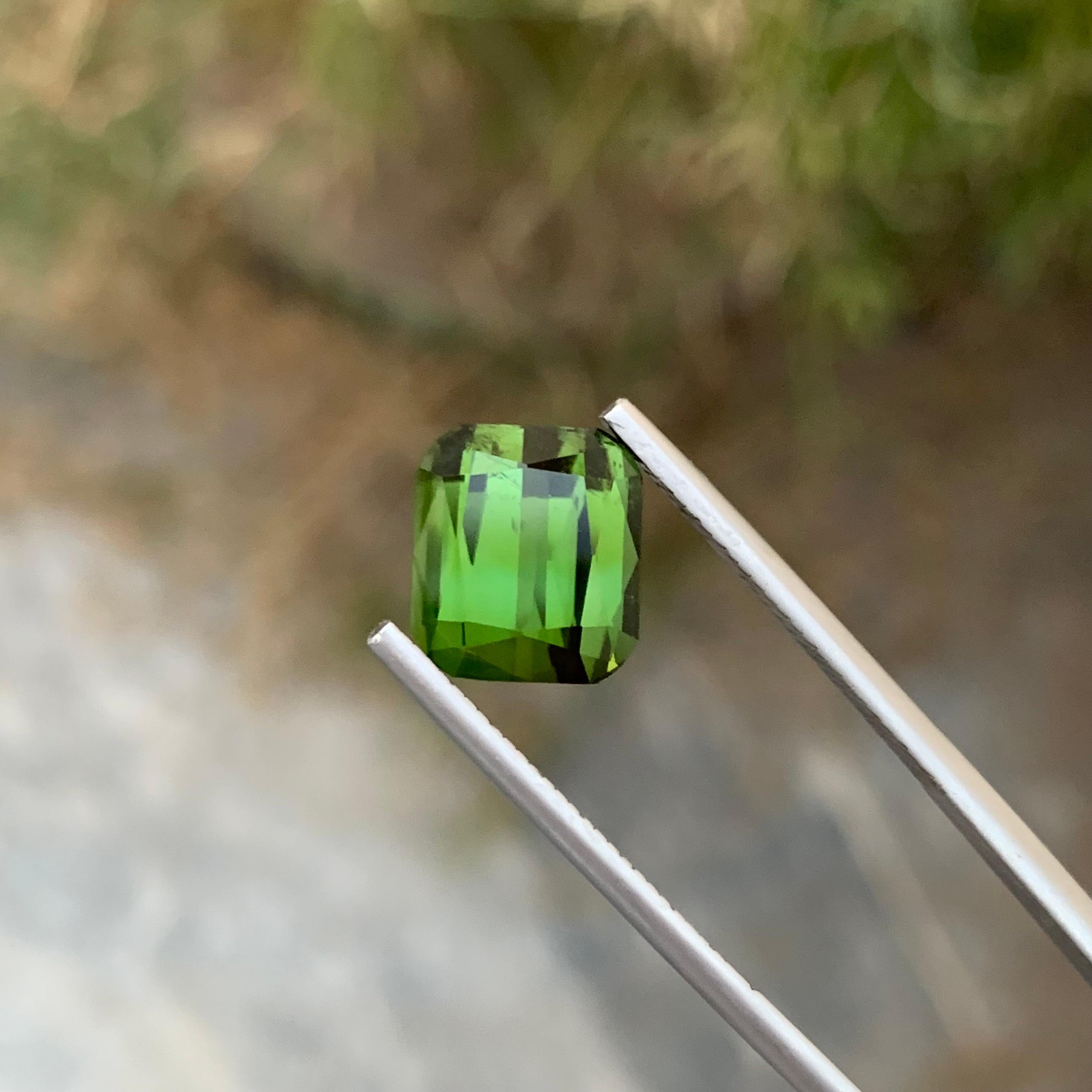 5,40 Karat Platte AAA Qualität natürlicher loser grüner Turmalin aus Afghanistan-Mine für Damen oder Herren im Angebot