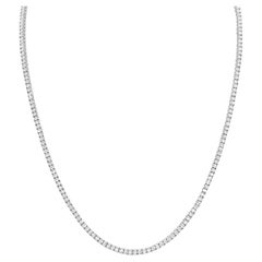 Roman Malakov Collar de tenis con diamantes redondos de corte brillante de 5.40 quilates en total
