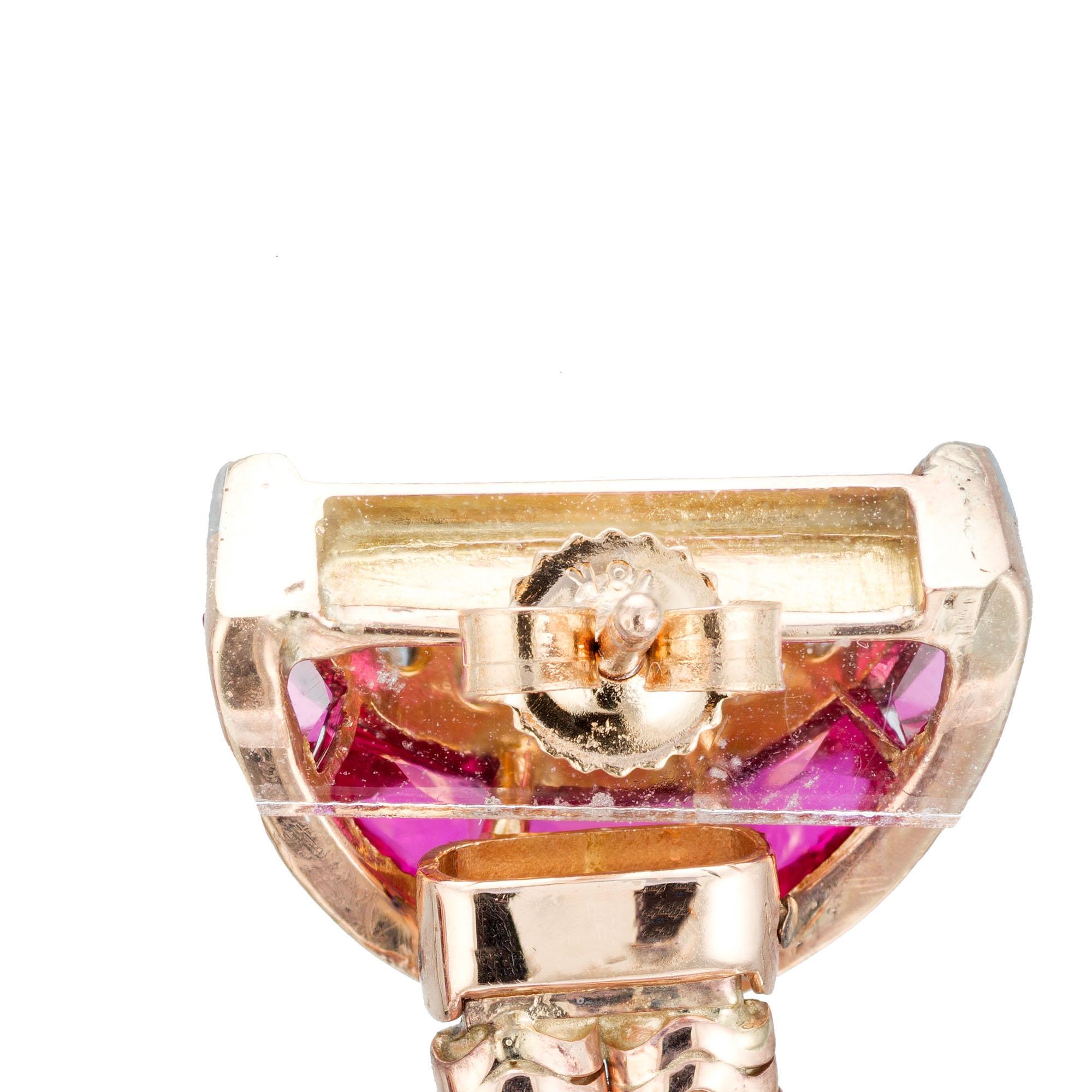 54,00 Karat birnenförmige Amethyst-Citrin-Diamant-Ohrringe aus Roségold im Angebot 2