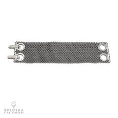 54.05 Carat Diamond Flexible Wide Bracelet in 18K White Gold