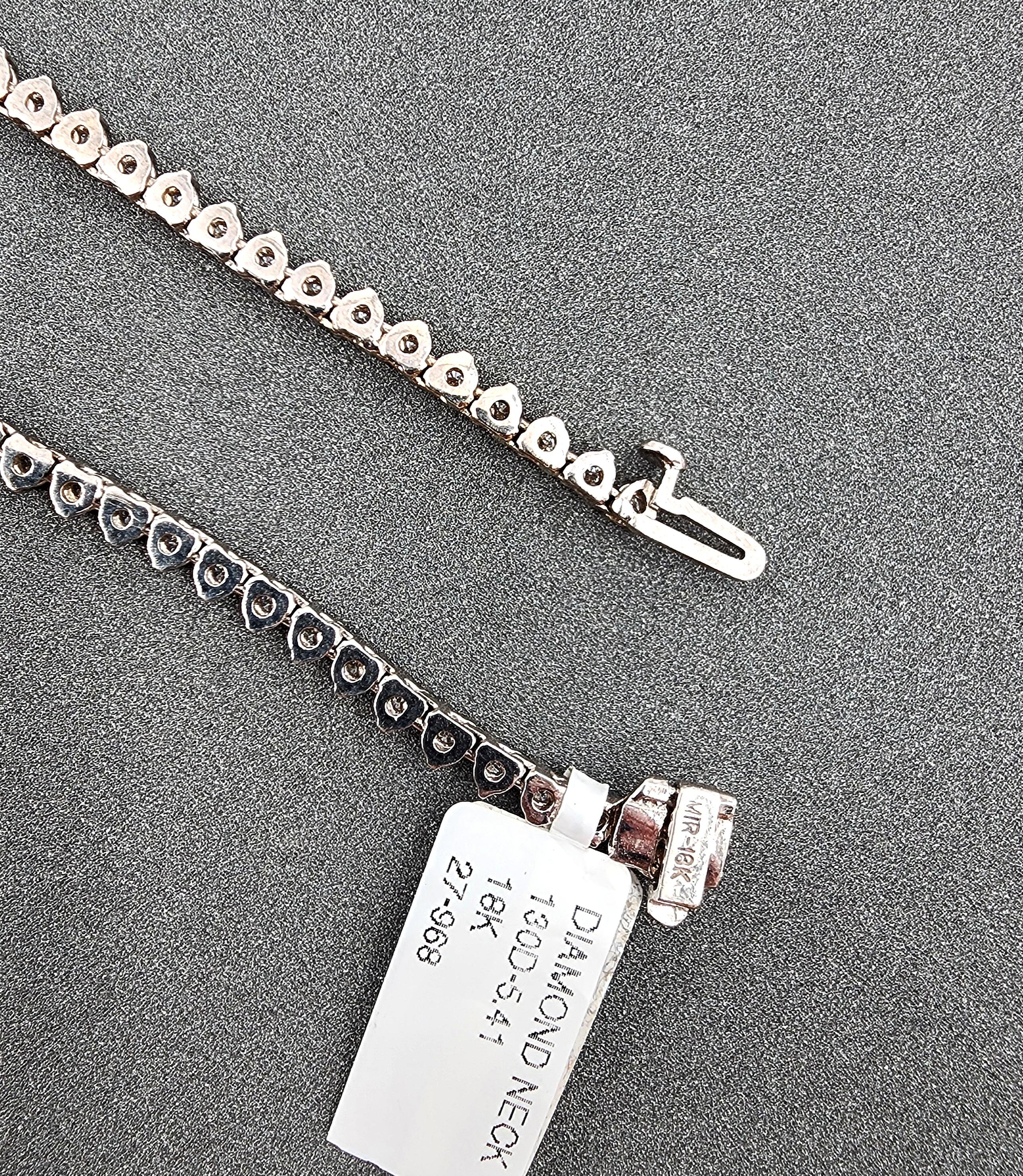 5.41 ct Diamond Tennis Necklace For Sale 1