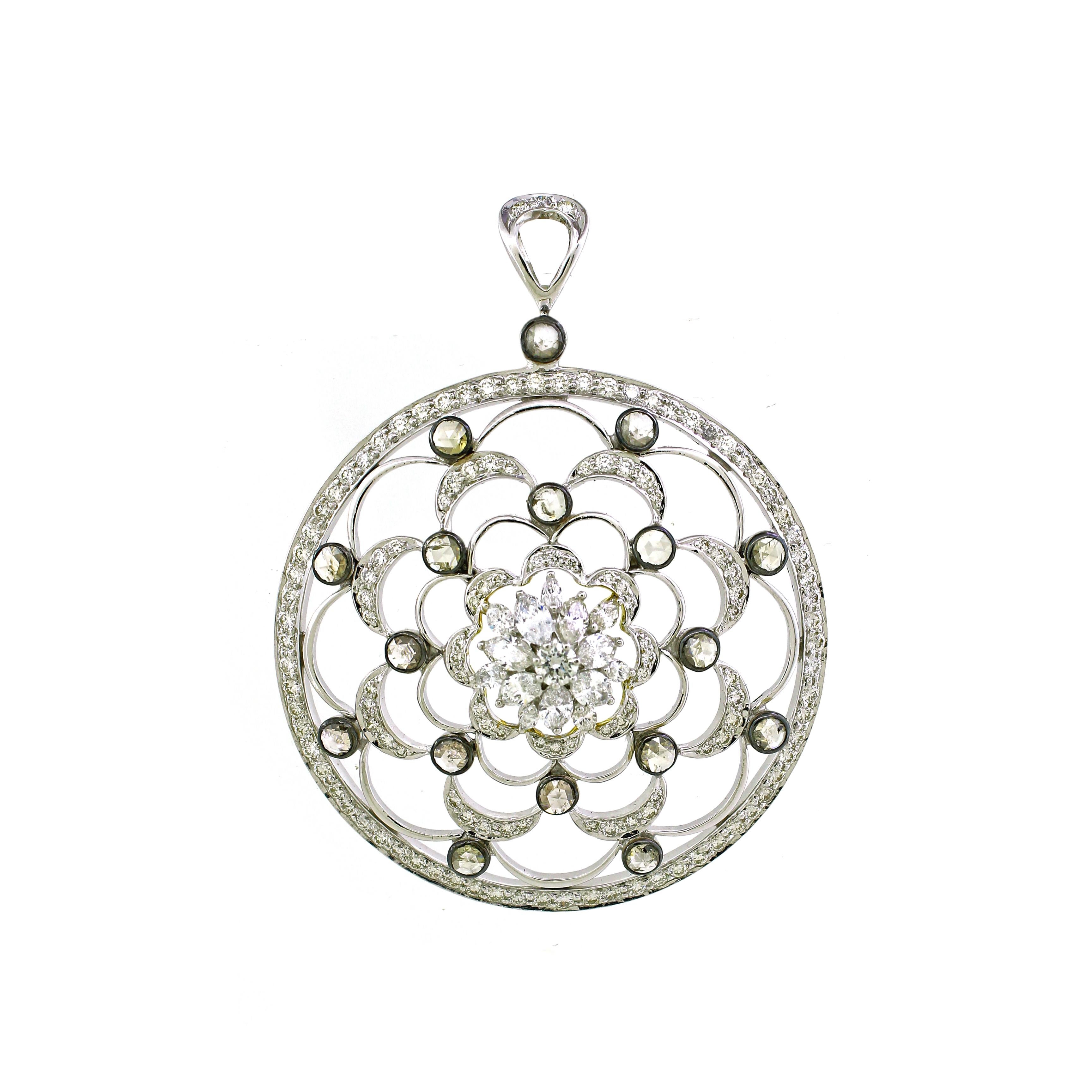 5.41 cts of White diamond Pendant
