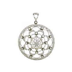 5.41 cts of White diamond Pendant