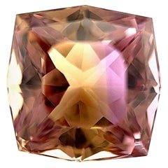 5,41 Karat Ametrin Fancy Cushion Cut Lila Gelb Zweifarbiger Loser Edelstein