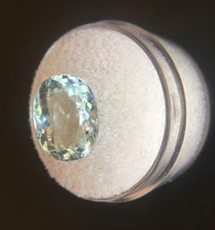 5.41ct Blue Aquamarine Large Oval Cut Beryl Gem 13x9.6mm