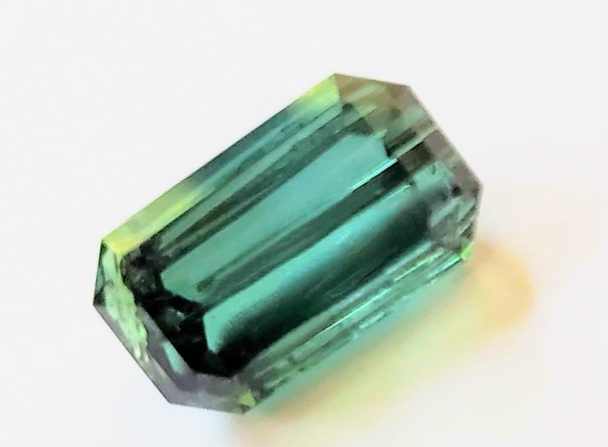 5.41ct Emerald Cut Deep Green Tourmaline 4