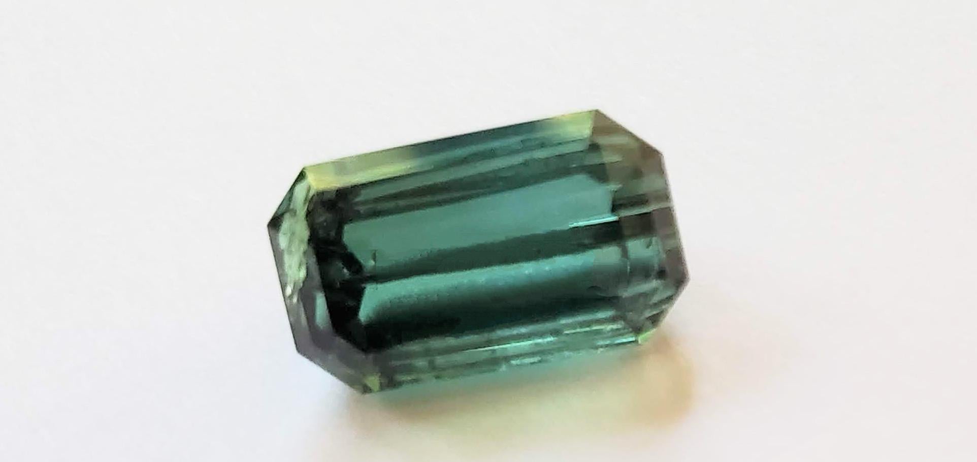 5.41ct Emerald Cut Deep Green Tourmaline 3