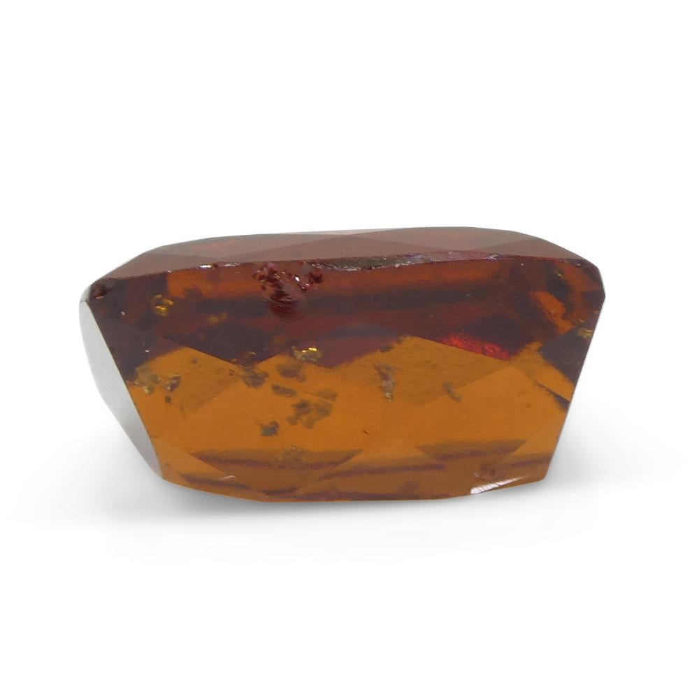 5.41ct Rectangular Cushion Reddish Orange Hessonite Garnet from Sri Lanka For Sale 5