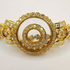 5,42 Karat Happy Diamond Armband aus 18K Gelbgold