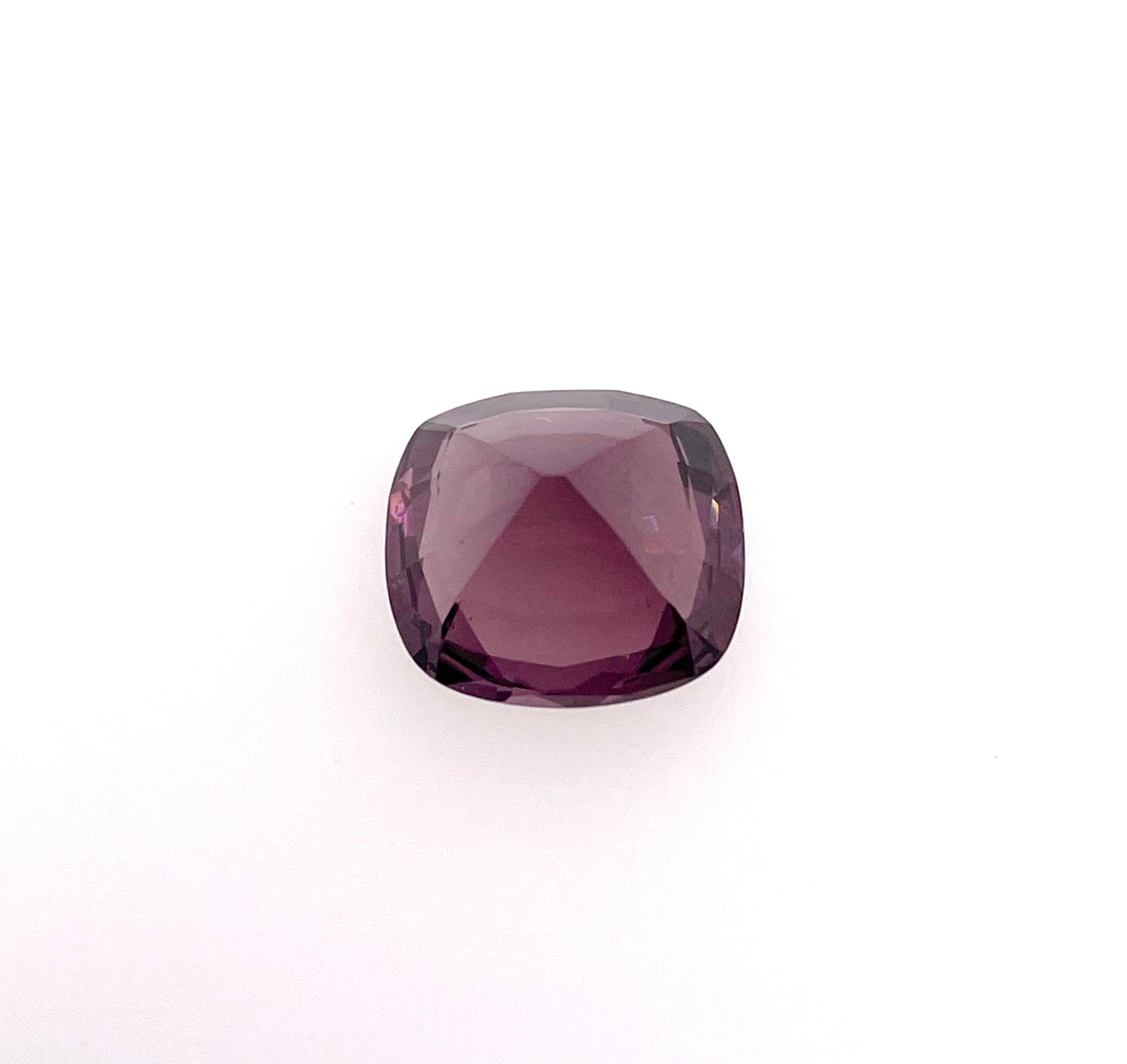5.43 Carat Cushion Cut Purple Spinel Loose Gemstone In New Condition For Sale In Hong Kong, HK