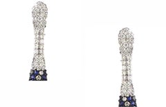 5.43 Carats of Sapphire and Tsavorite Earrings