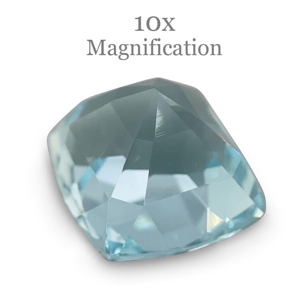 5.43ct Cushion Aquamarine For Sale 3
