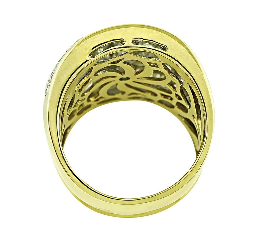 5.43ct Diamond Gold Ring In Good Condition For Sale In New York, NY