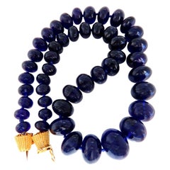 544 Carat Natural Purple Amethyst Bead Necklace 14 Karat