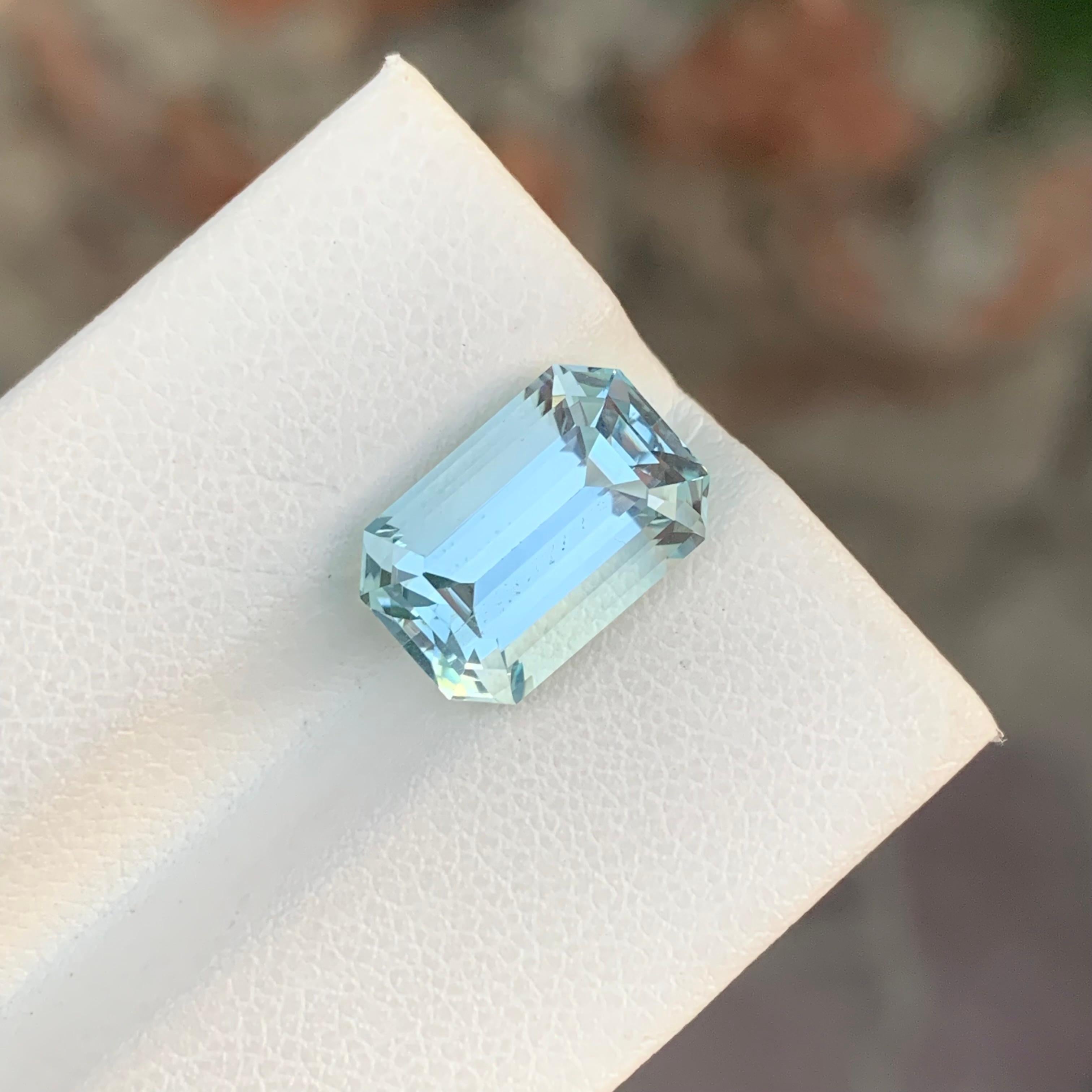Loose Aquamarine
Weight: 5.45 Carat
Dimension: 12.7 x 8.6 x 7 Mm
Colour : Pale Blue
Origin: Shigar Valley, Pakistan
Treatment: Non
Certificate : On Demand
Shape: Emerald 

Aquamarine is a captivating gemstone known for its enchanting blue-green hues
