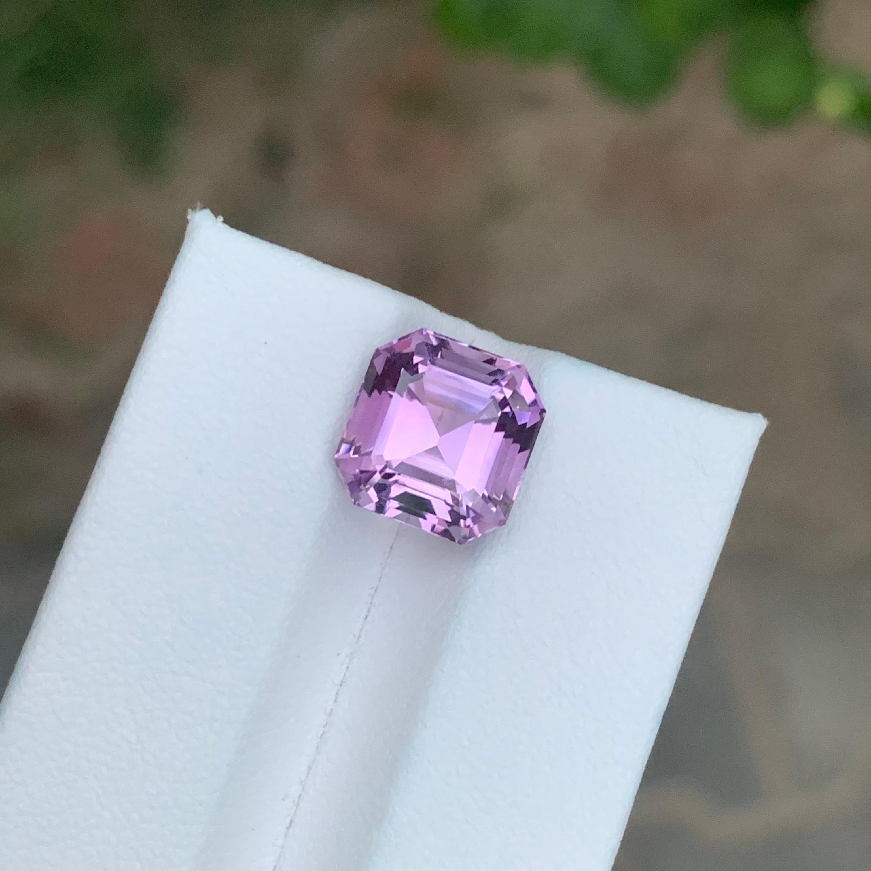 Arts and Crafts 5.45 Carat Natural Loose Amethyst Octagon Shape Gemstone For Sale