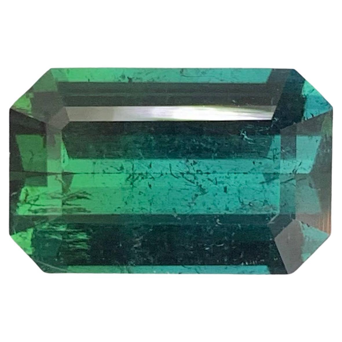 5.45 Carat Natural Loose Deep Bi Color Tourmaline Emerald Cut Afghan Gemstone