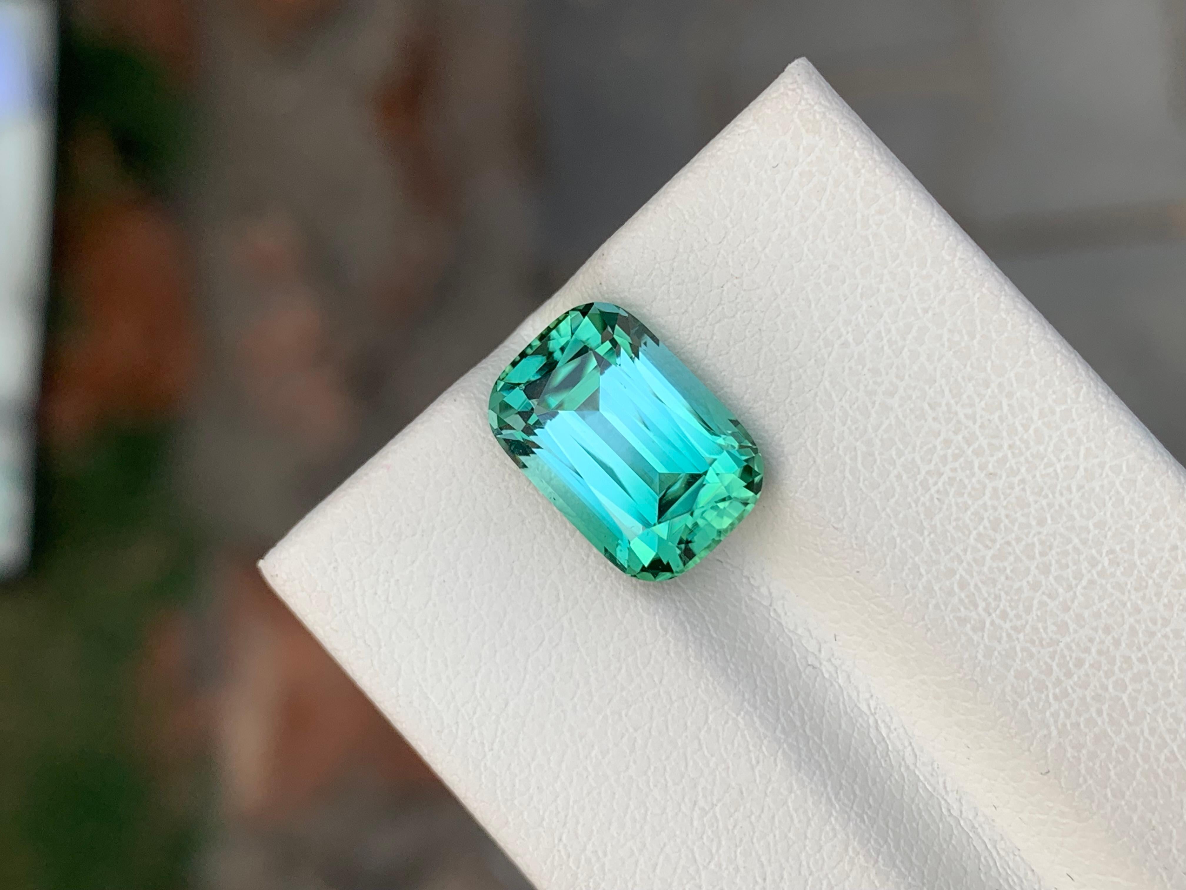 Arts and Crafts Top Quality 5.45 Carats Natural Loose Bicolor Seafoam Tourmaline en vente
