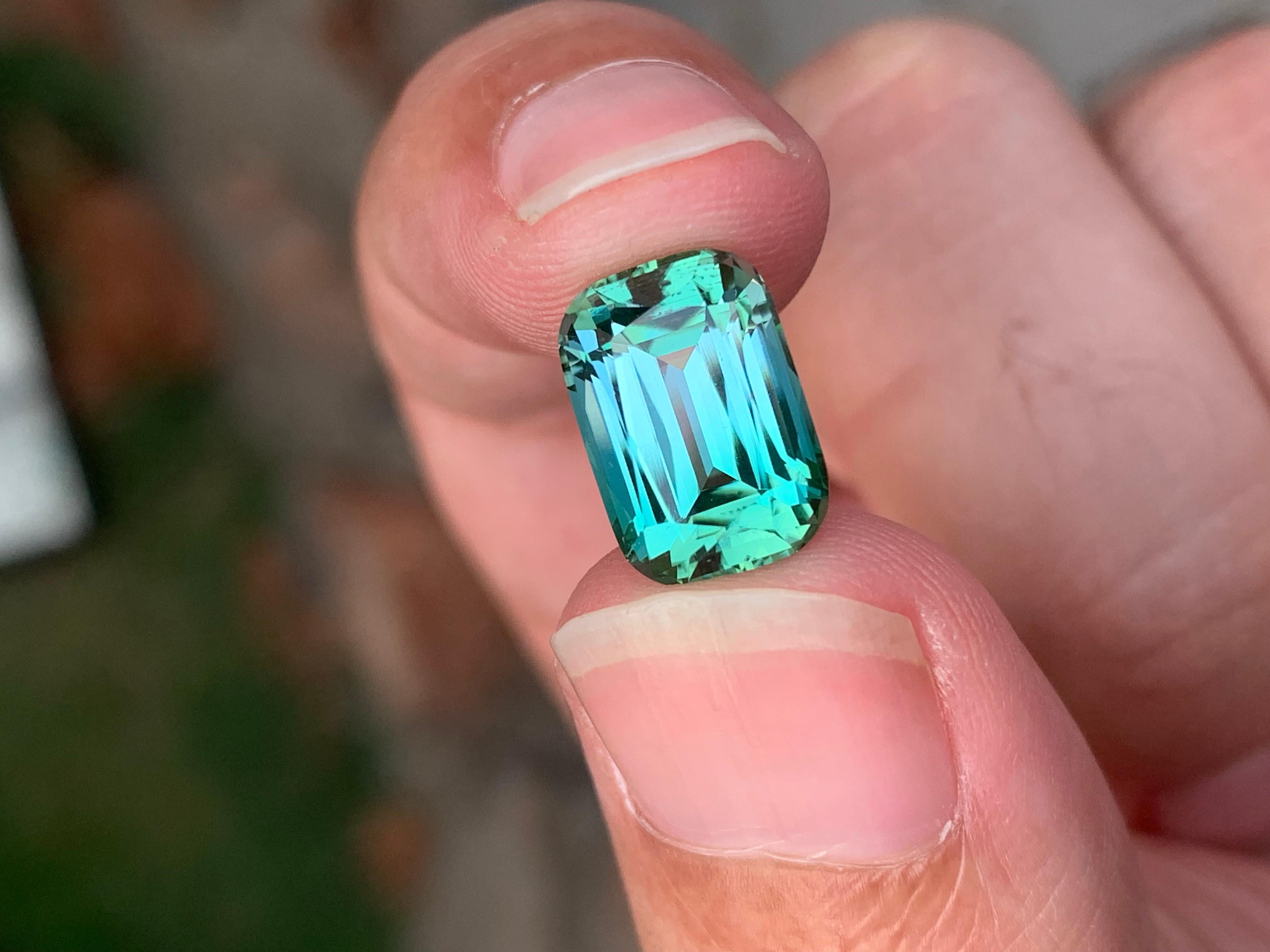 Top Quality 5.45 Carats Natural Loose Bicolor Seafoam Tourmaline Neuf - En vente à Peshawar, PK