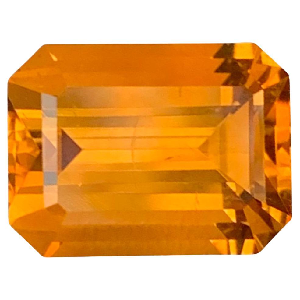 5.45 Karat Natürlicher loser Madeira Citrin Smaragd Form Edelstein im Angebot