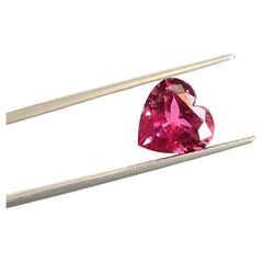 5.45 Carats Rubellite Tourmaline Heart Cut Stone For Jewelry Natural Gemstone