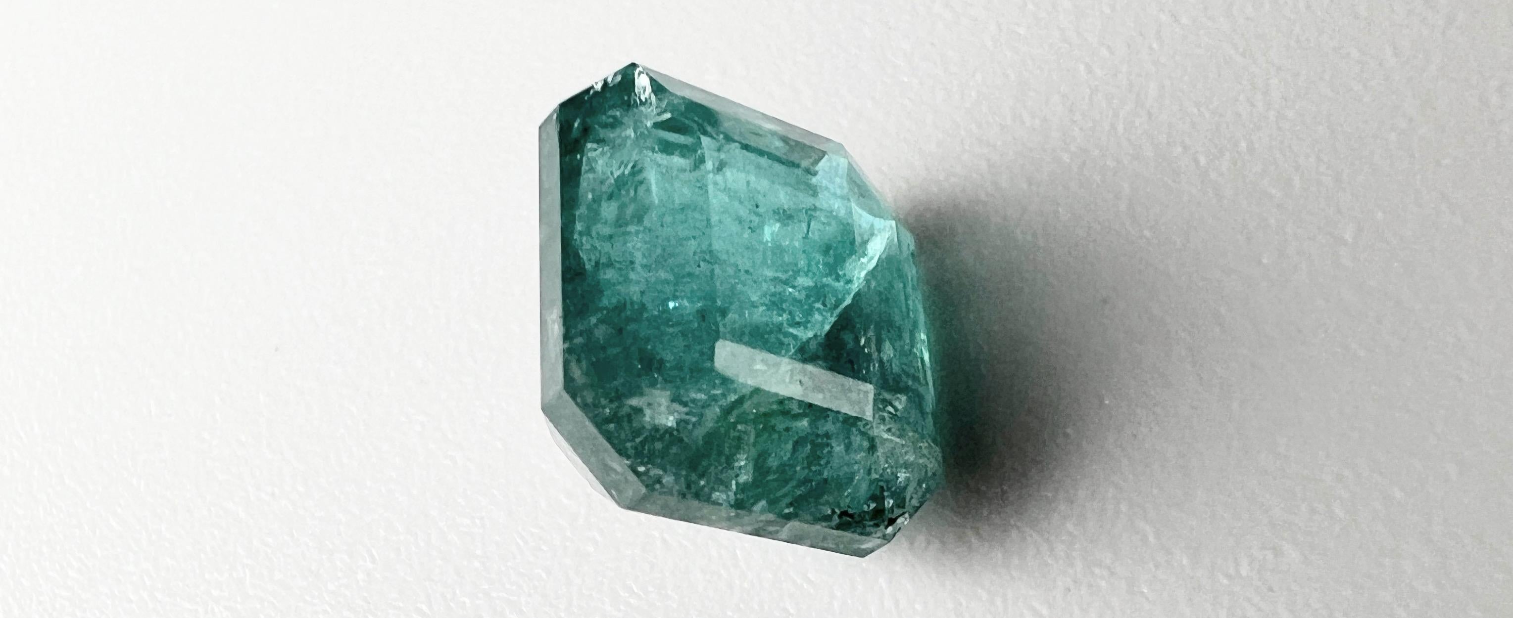 5,45ct NON-OILED Smaragdschliff Natürlicher EMERALD Edelstein im Angebot 5