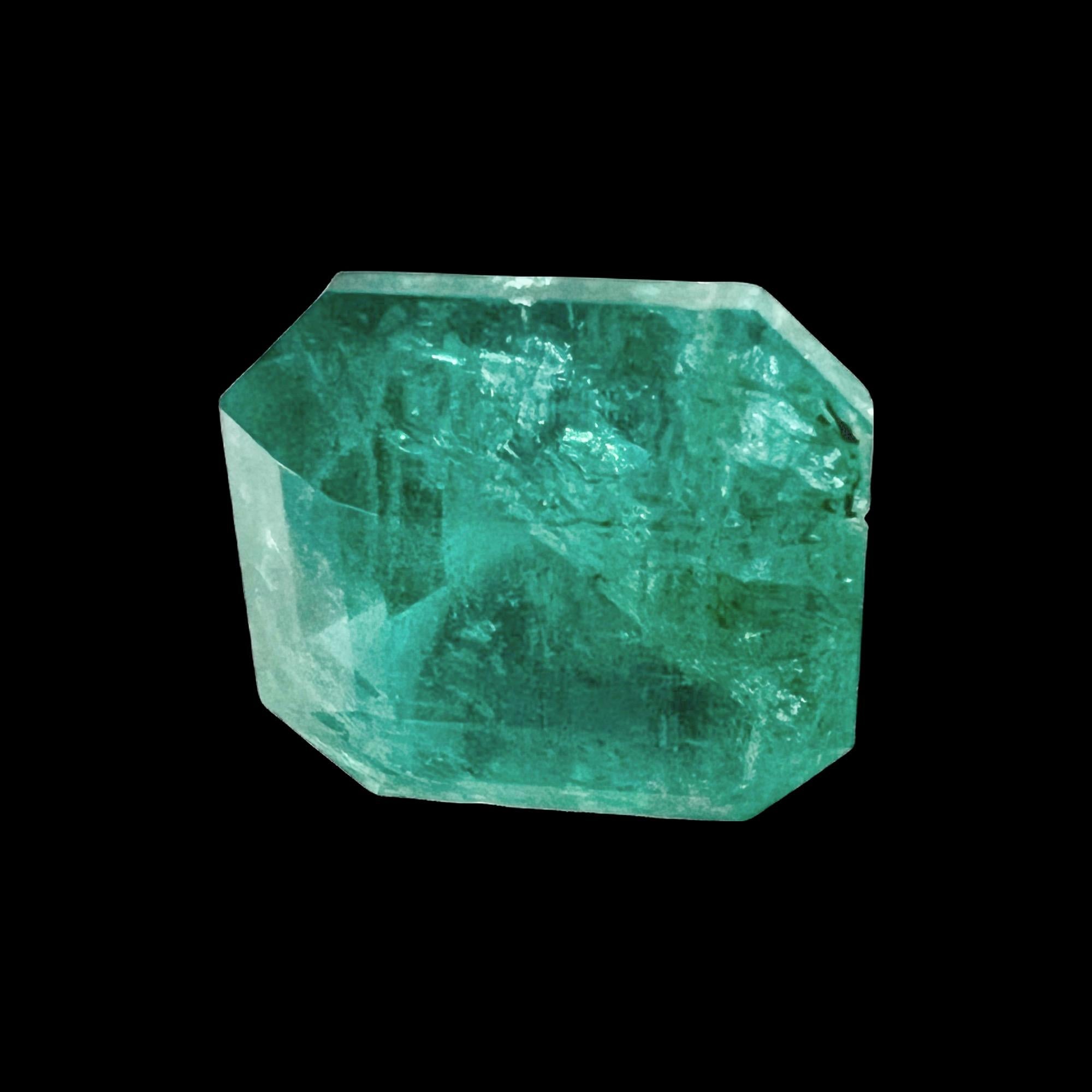 5.45ct NON-OILD Emerald Cut Natural EMERALD Gemstone (pierre précieuse) Neuf - En vente à Sheridan, WY