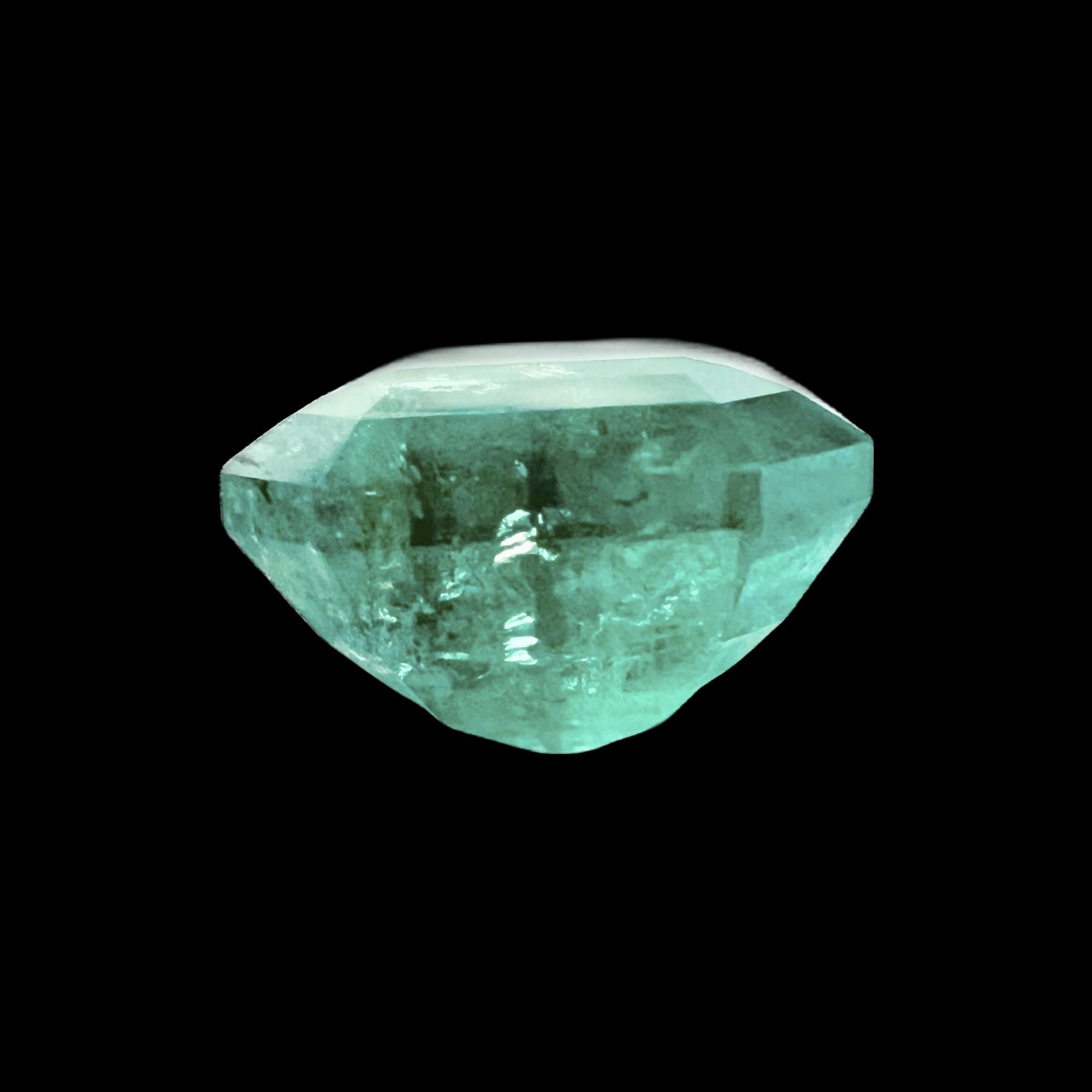 5.45ct NON-OILD Emerald Cut Natural EMERALD Gemstone (pierre précieuse) en vente 3