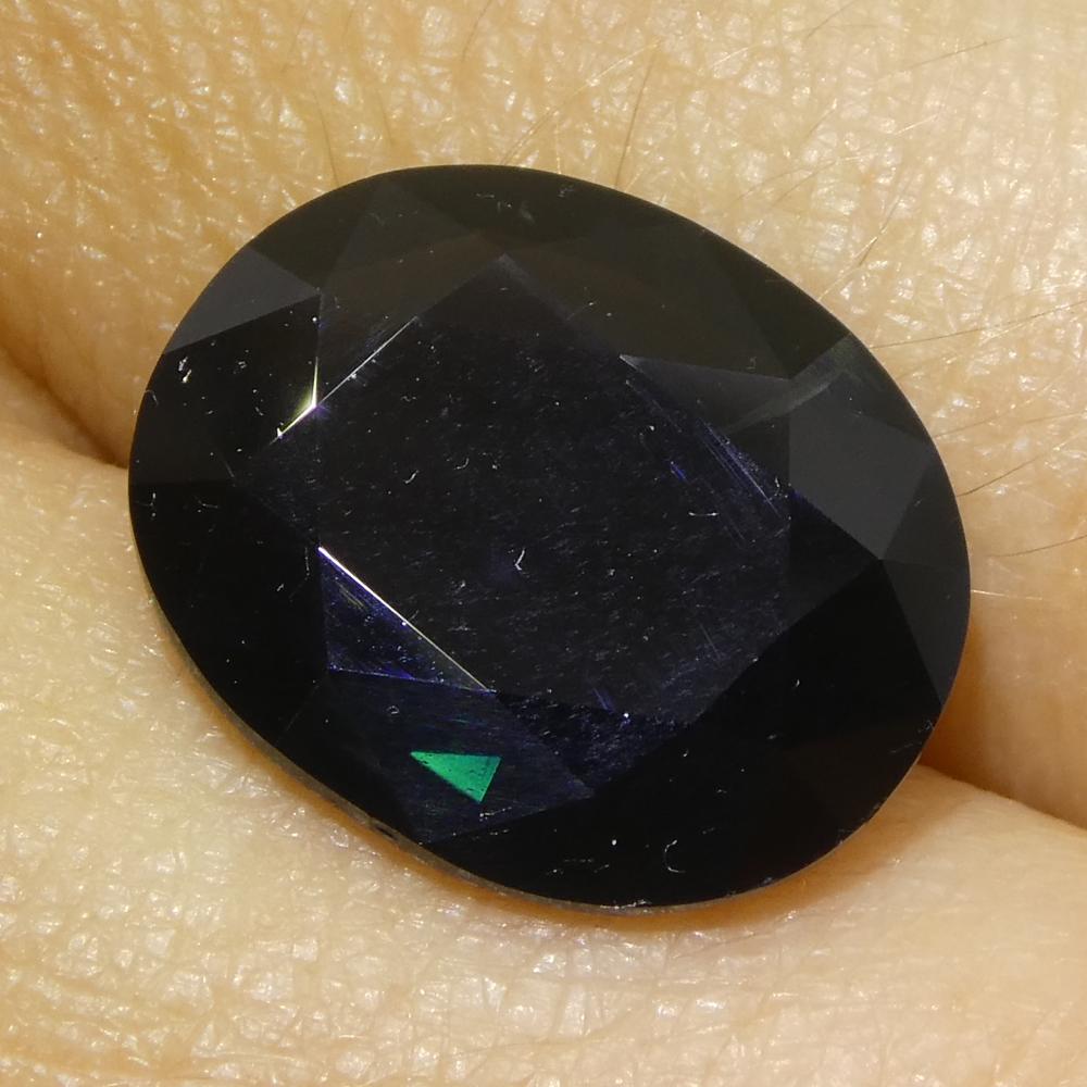 Saphir bleu ovale de 5,45ct d'Australie en vente 6