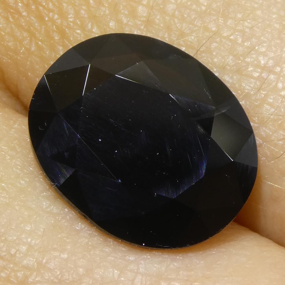 Saphir bleu ovale de 5,45ct d'Australie en vente 7