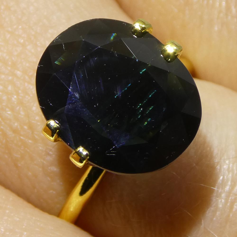 Saphir bleu ovale de 5,45ct d'Australie en vente 8