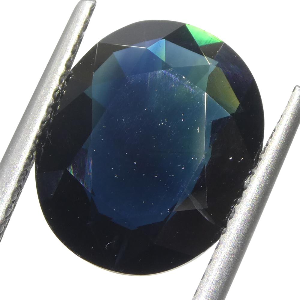 Saphir bleu ovale de 5,45ct d'Australie Unisexe en vente