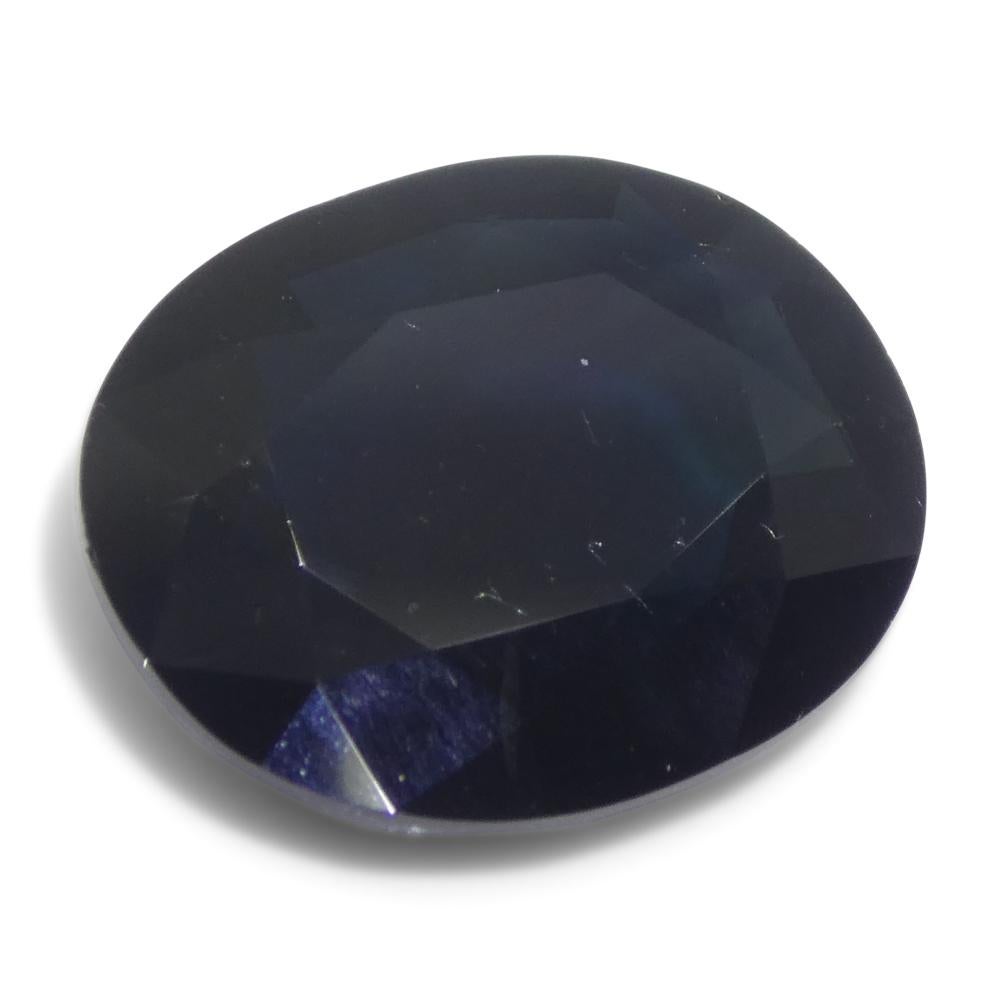 Saphir bleu ovale de 5,45ct d'Australie en vente 1
