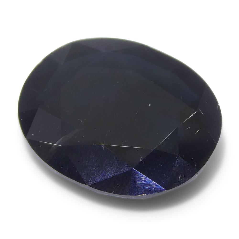 Saphir bleu ovale de 5,45ct d'Australie en vente 3