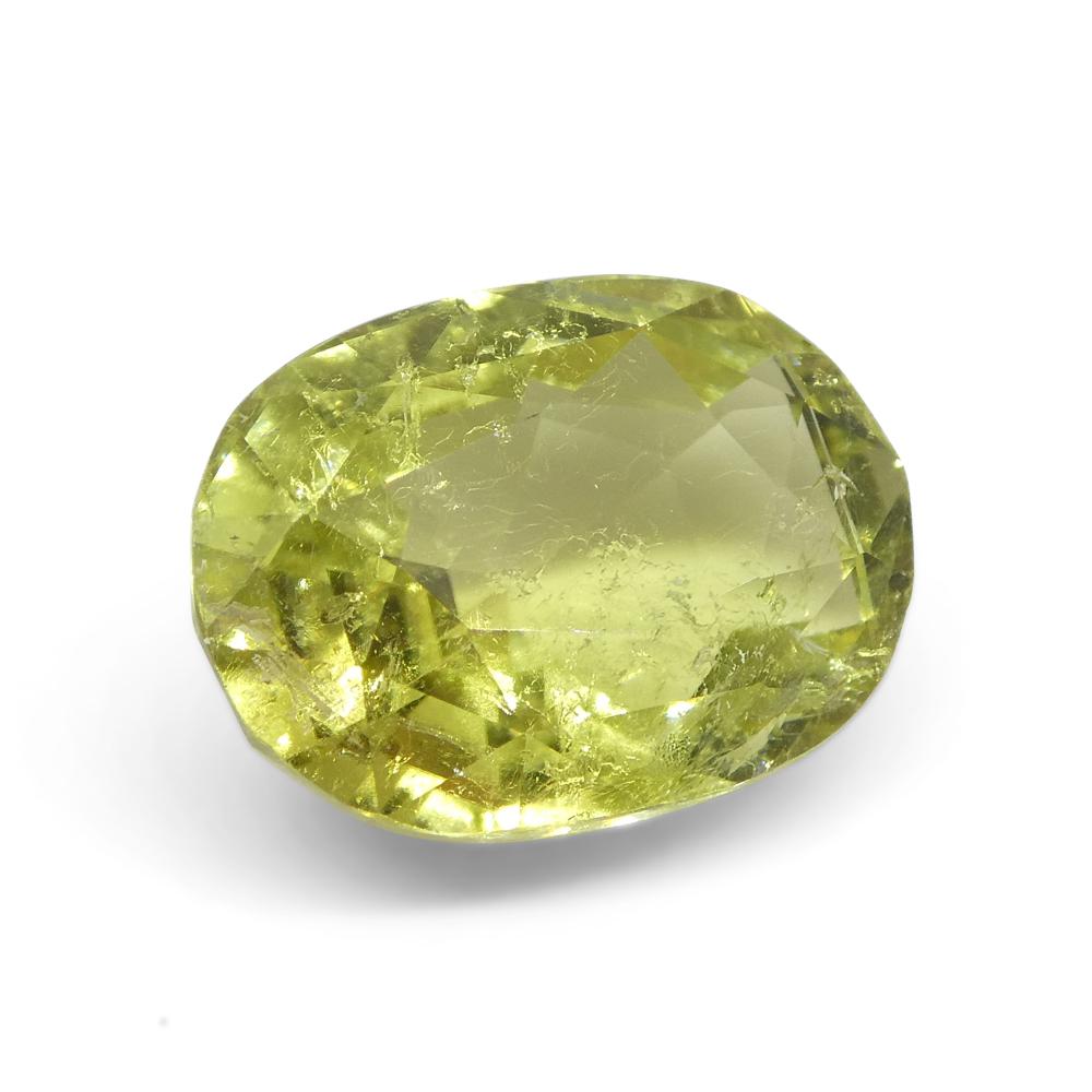 5.45ct Oval Yellow Tourmaline from Brazil For Sale 4