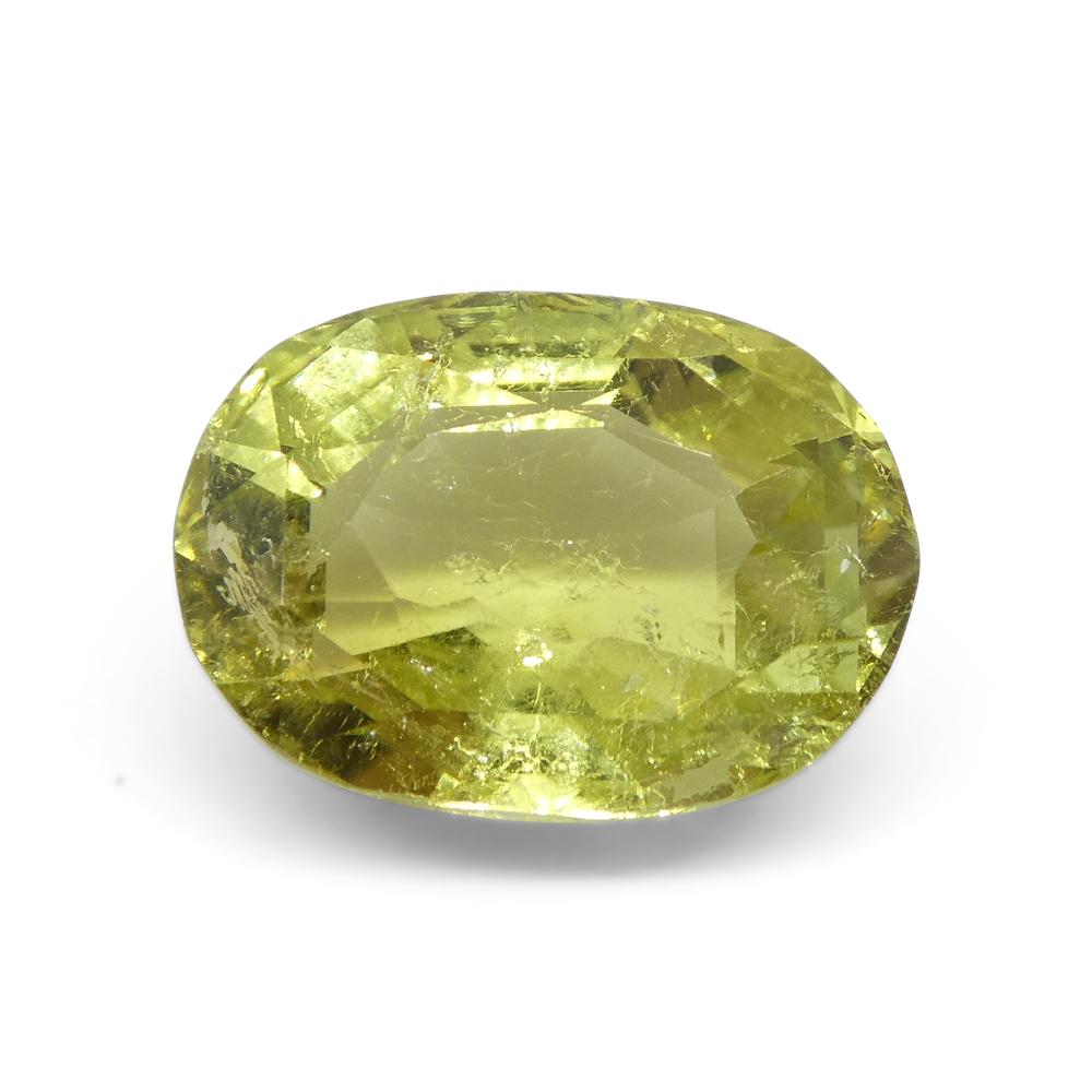 5.45ct Oval Yellow Tourmaline from Brazil For Sale 5